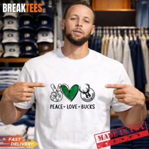 Peace Love Milwaukee Bucks NBA Shirt