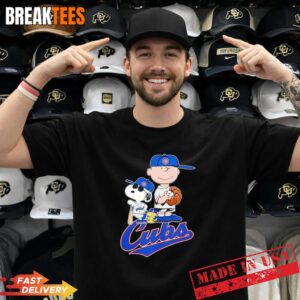 Peanuts characters x Chicago Cubs Baseball MLB 2026 cartoon T-Shirt