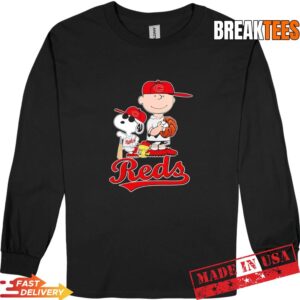 Peanuts characters x Cincinnati Reds Baseball MLB 2026 cartoon Long Sleve.jpg