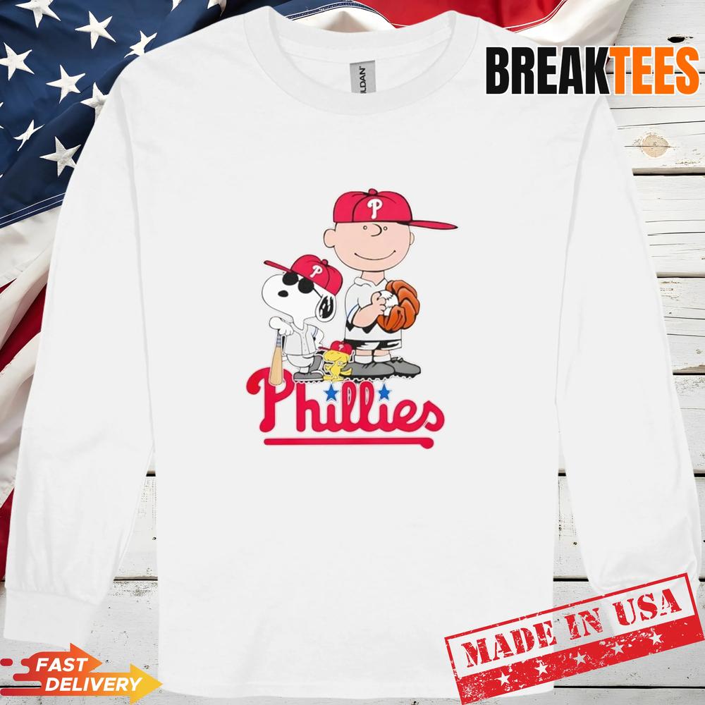 Peanuts characters x Philadelphia Phillies MLB 2026 cartoon Shirt Peanuts characters x Philadelphia Phillies MLB 2026 cartoon Shirt