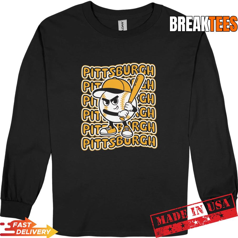 Pittsburgh Baseball Retro Mascot T-Shirt Pittsburgh Baseball Retro Mascot T-Shirt