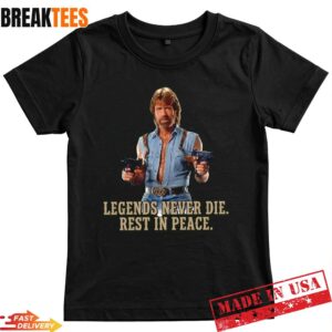 RIP Chuck Norris 1940-2026 Legends Never Die Tribute T-Shirt