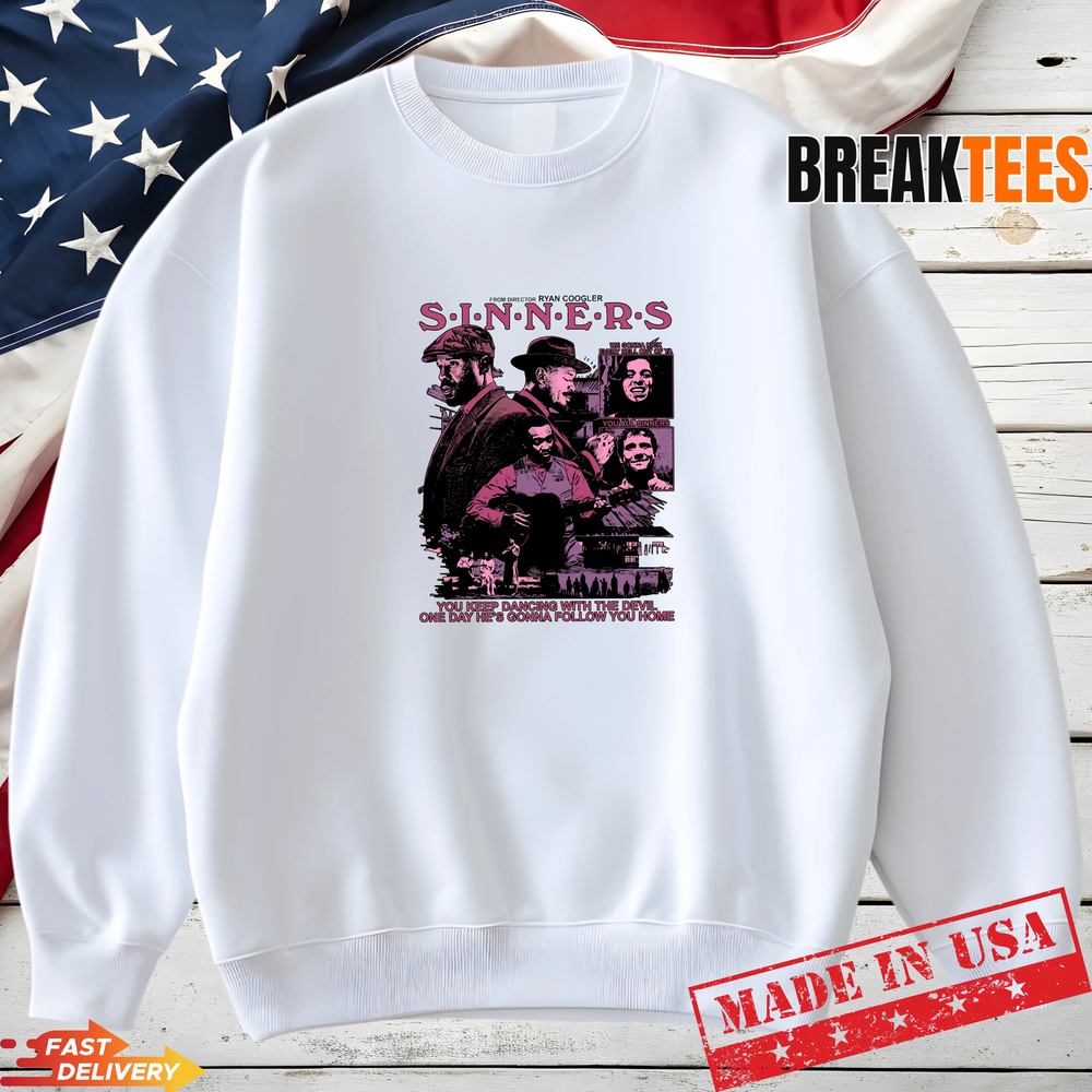 Sinners Movie Graphic T-Shirt – Michael B. Jordan Ryan Coogler Film Fan Tee Sinners Movie Graphic T-Shirt – Michael B. Jordan Ryan Coogler Film Fan Tee
