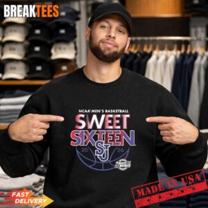 St John's Red Storm Sweet Sixteen 2026 NCAA Men's Basketball logo T-Shirt 1 St John's Red Storm Sweet Sixteen 2026 NCAA Men's Basketball logo Sweatshirt