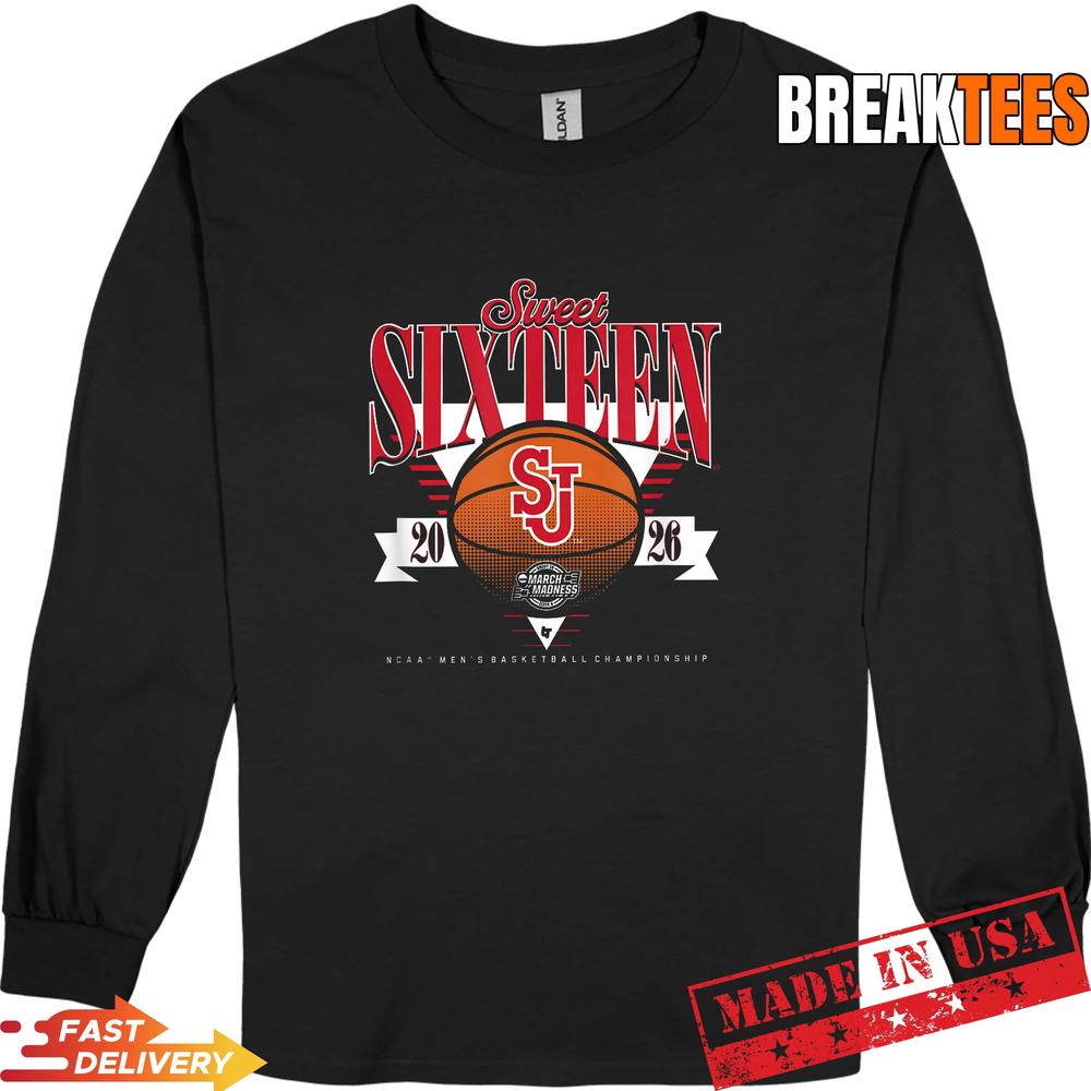 St. John’s Red Storm MBB 2026 Sweet Sixteen T-Shirt St. John’s Red Storm MBB 2026 Sweet Sixteen T-Shirt