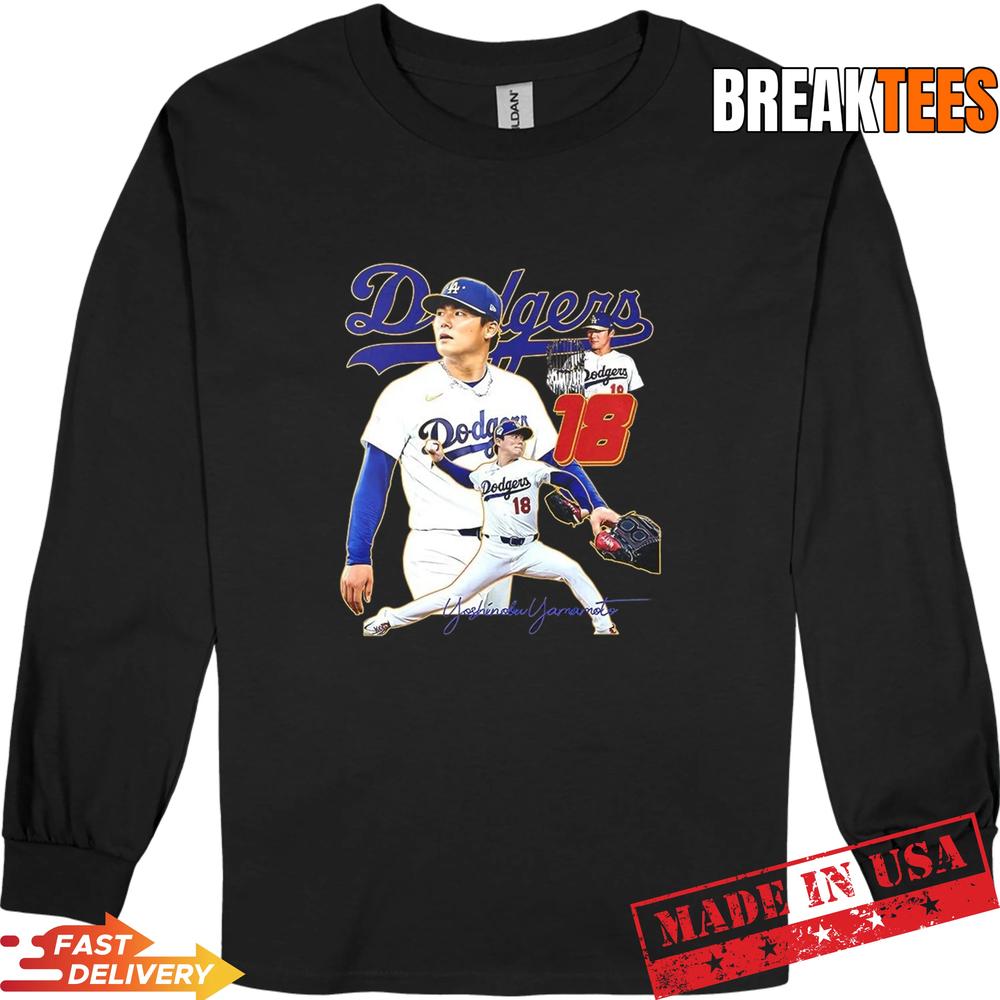 Yoshinobu Yamamoto Los Angeles Dodgers MLB 2026 signature T-Shirt Yoshinobu Yamamoto Los Angeles Dodgers MLB 2026 signature T-Shirt