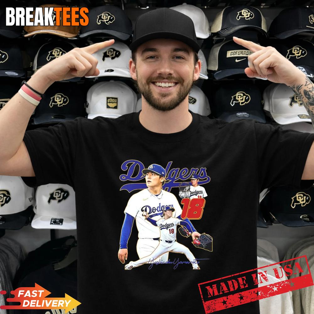 Yoshinobu Yamamoto Los Angeles Dodgers MLB 2026 signature T-Shirt Yoshinobu Yamamoto Los Angeles Dodgers MLB 2026 signature T-Shirt
