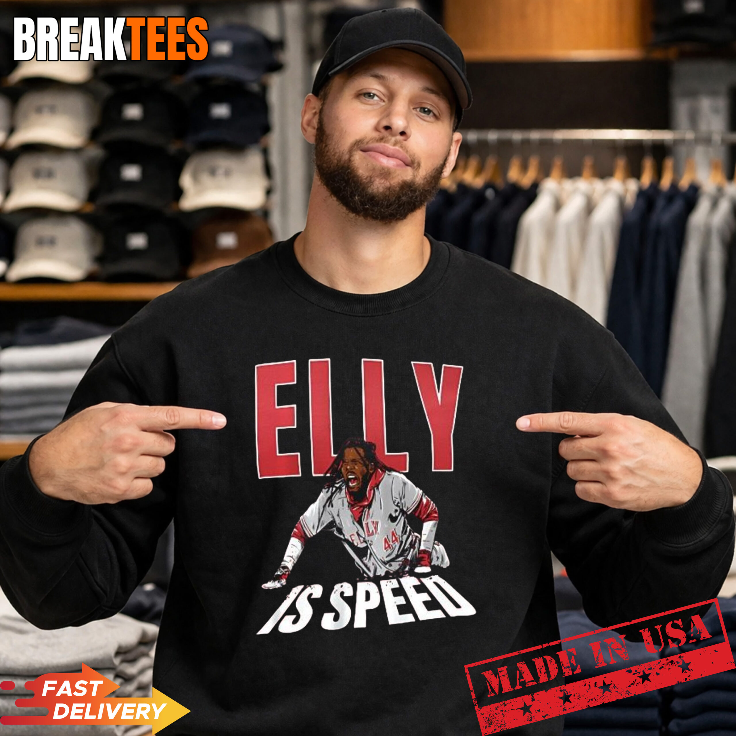 Elly De La Cruz Cincinnati Reds MLB Elly is speed T-Shirt Elly De La Cruz Cincinnati Reds MLB Elly is speed T-Shirt