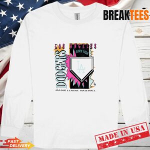 Los Angeles Dodgers 1958 MLB Cooperstown Neon Field Shock T-Shirt 2