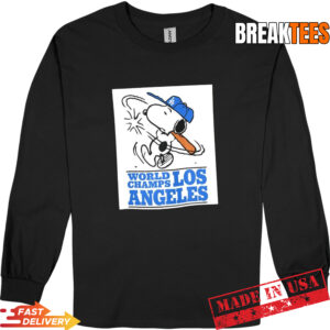 Snoopy X Los Angeles Dodgers MLB World Series Champions t-shirt 3