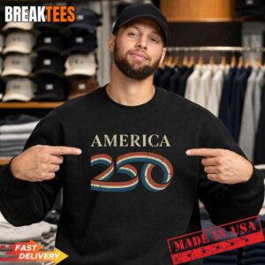250 Anniversary USA 1776-2026 Vintage Patriotic Retro Ribbon Shirt 3