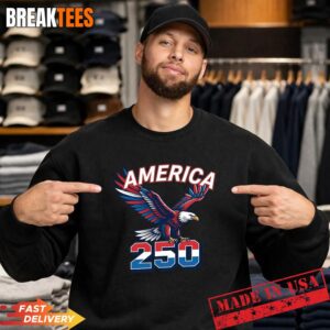 250 Anniversary USA Patriotic Eagle Vintage American Pride Retro Shirt 3