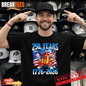 250 Years 250th Anniversary USA Patriotic 4th July Hotdog Shirt
