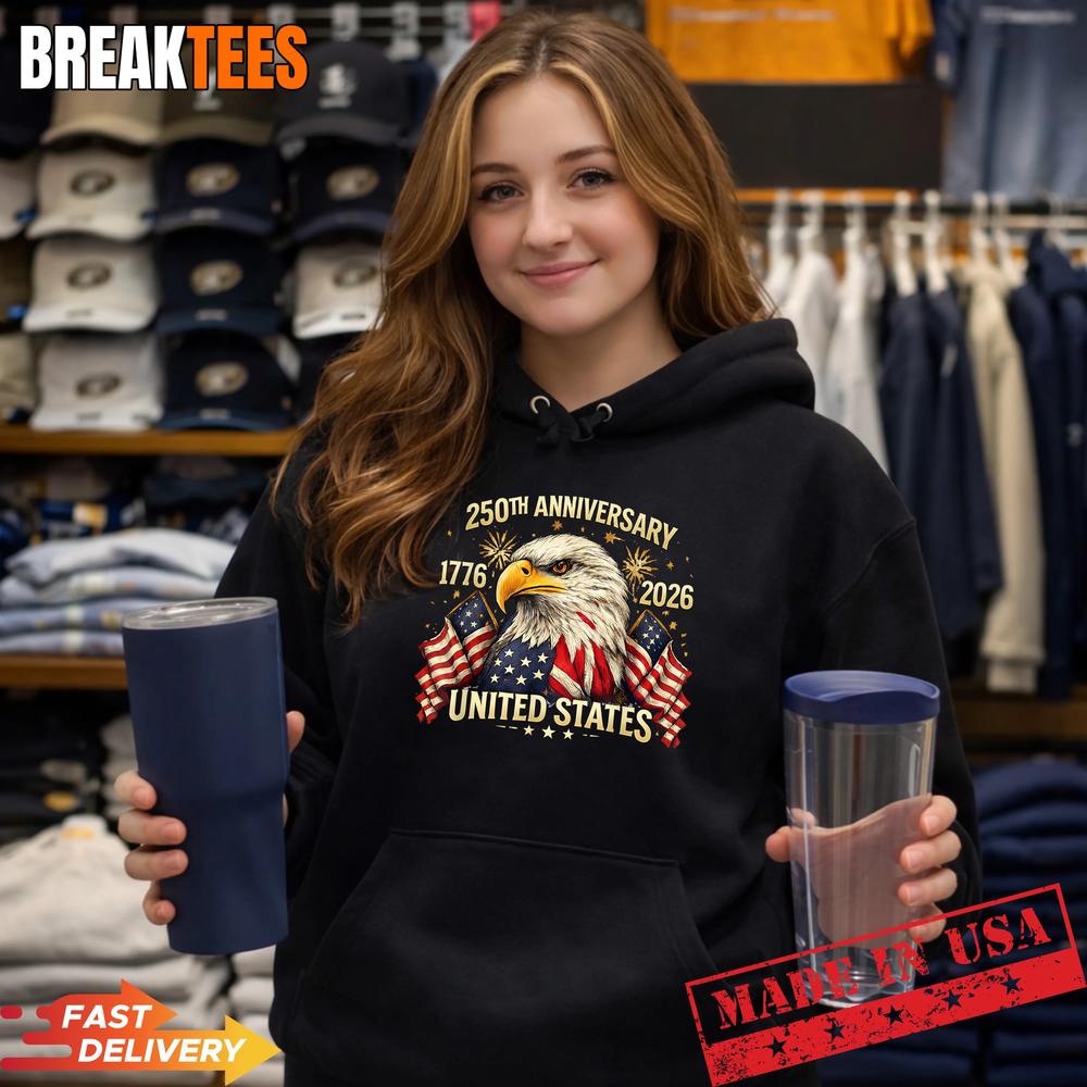 250 Years American Anniversary 1776-2026 USA Flag T-Shirt 250 Years American Anniversary 1776-2026 USA Flag T-Shirt
