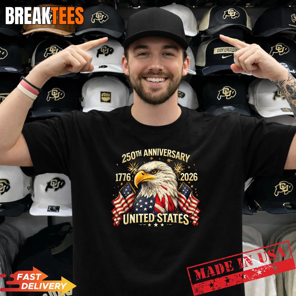 250 Years American Anniversary 1776-2026 USA Flag T-Shirt 250 Years American Anniversary 1776-2026 USA Flag T-Shirt