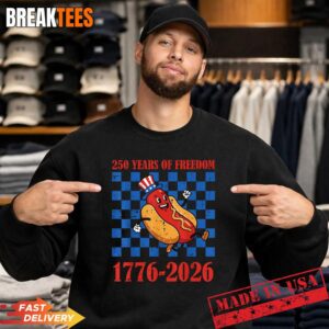250 Years Freedom Hotdog 250th Anniversary USA T-Shirt 3