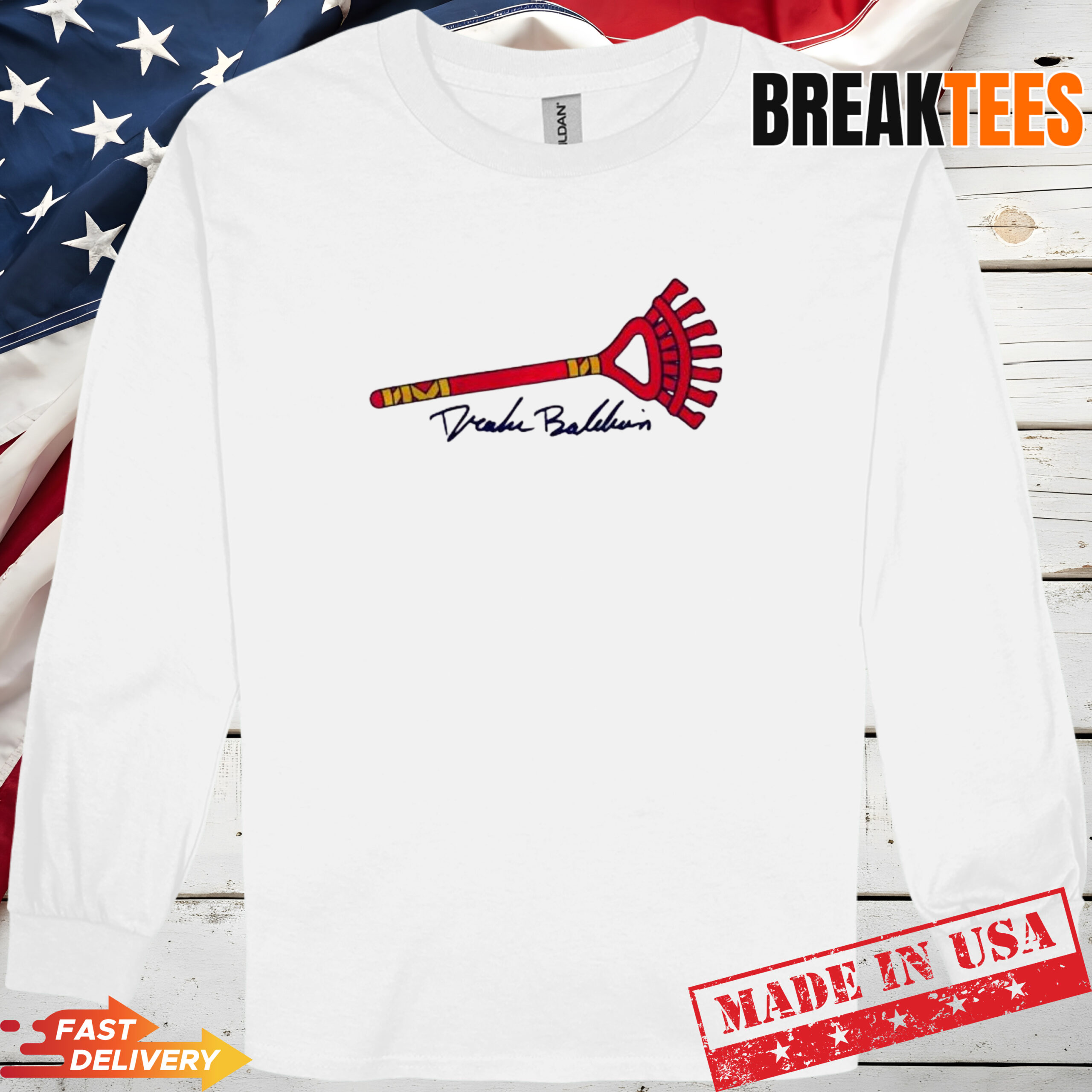 Drake Baldwin Atlanta Braves MLB Rake broom logo t-shirt Drake Baldwin Atlanta Braves MLB Rake broom logo t-shirt
