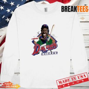 Andre Dawson Chicago Cubs MLB Signature Caricature T-Shirt 2