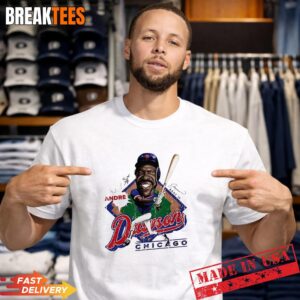 Andre Dawson Chicago Cubs MLB Signature Caricature T-Shirt