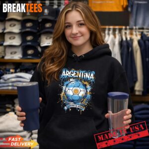 Argentina Football Soccer Player Flag Graffiti Father's Day Shirt 1