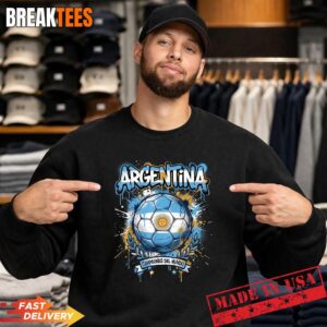 Argentina Football Soccer Player Flag Graffiti Father's Day Shirt 3