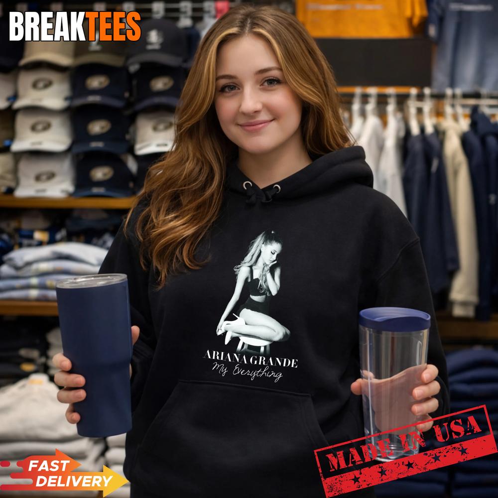 Ariana Grande Merch My Everything B&W Shirt Ariana Grande Merch My Everything B&W Shirt