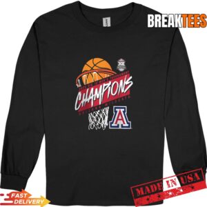 Arizona Wildcats 2026 Big 12 Men's Basketball Tournament Champions Long Sleve