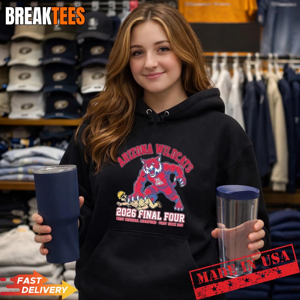 Arizona Wildcats 2026 Final Four West Regional Champions Mascot Shirt Arizona Wildcats 2026 Final Four West Regional Champions Mascot Shirt
