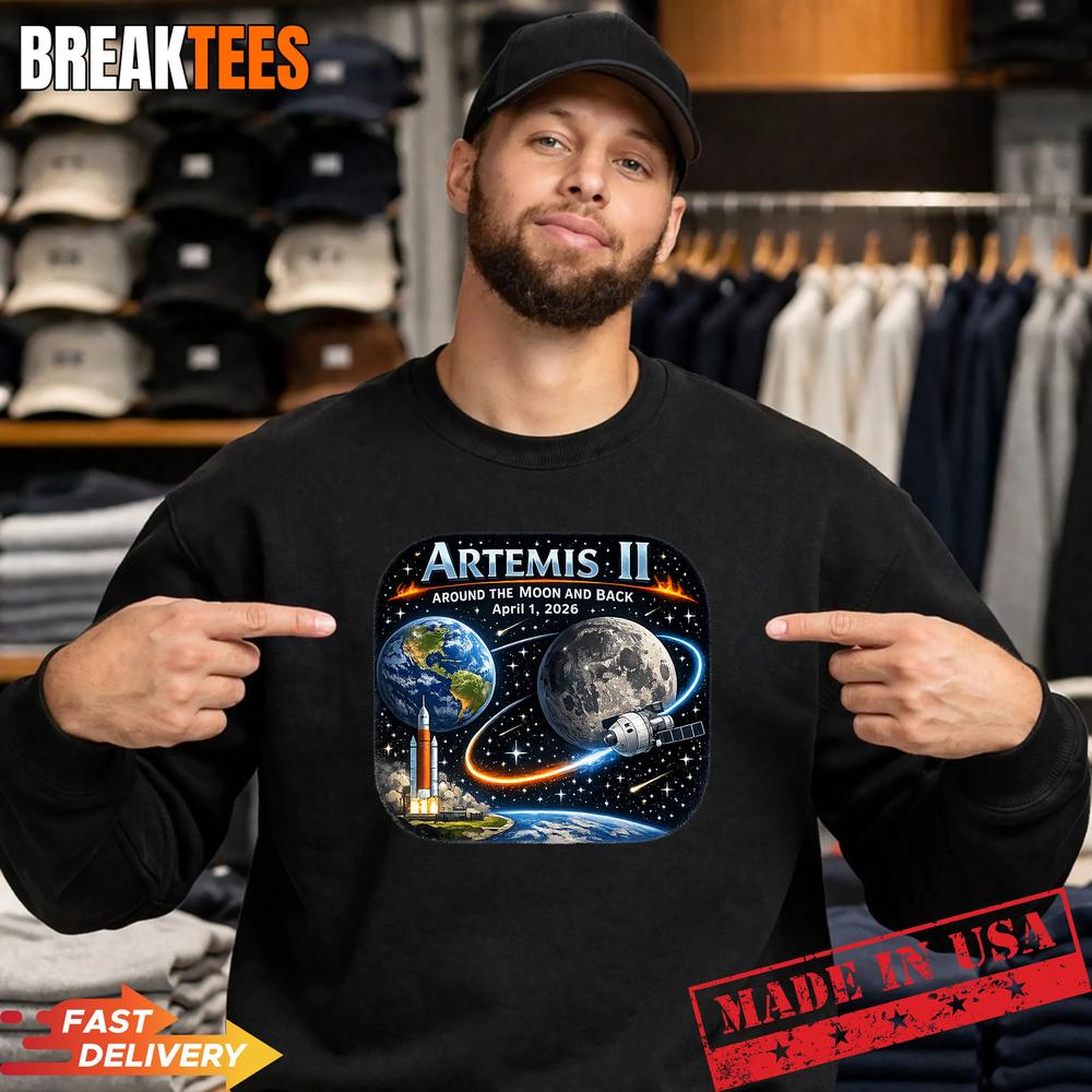 Artemis 2 Journey Around the Moon and Back 2026 T-Shirt Artemis 2 Journey Around the Moon and Back 2026 T-Shirt