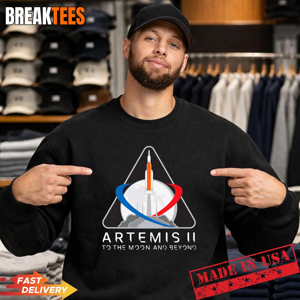 Artemis 2 Patch Mission Badge SLS Rocket Launch System T-Shirt Artemis 2 Patch Mission Badge SLS Rocket Launch System T-Shirt