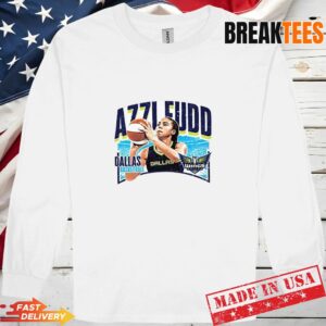 Azzi Fudd Dallas Wings WNBA player name curved T-Shirt 2