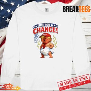 Baby Trump Series Time for a Change US Flag T-Shirt 2