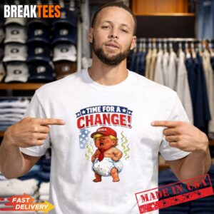 Baby Trump Series Time for a Change US Flag T-Shirt