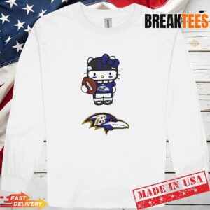 Baltimore Ravens Football x Hello Kitty Anime T-Shirt 2
