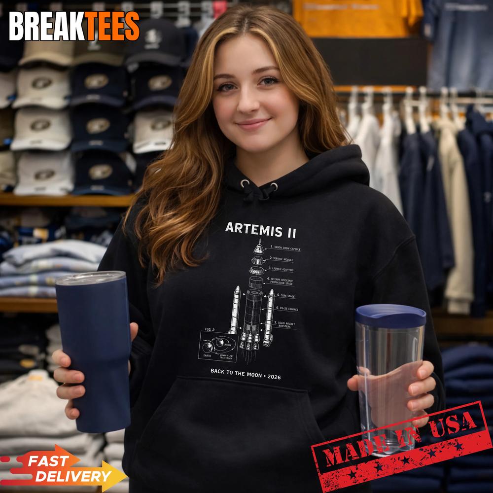 Blueprint Space Rocket Launch Mission to The Moon Artemis 2 T-Shirt Blueprint Space Rocket Launch Mission to The Moon Artemis 2 T-Shirt