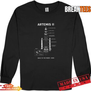 Blueprint Space Rocket Launch Mission to The Moon Artemis 2 T-Shirt 2 Blueprint Space Rocket Launch Mission to The Moon Artemis 2 T-Shirt 2