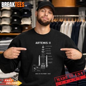 Blueprint Space Rocket Launch Mission to The Moon Artemis 2 T-Shirt 3 Blueprint Space Rocket Launch Mission to The Moon Artemis 2 T-Shirt 3