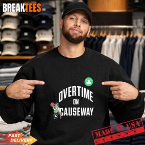 Boston Celtics Overtime on Causeway NBA T-Shirt 3