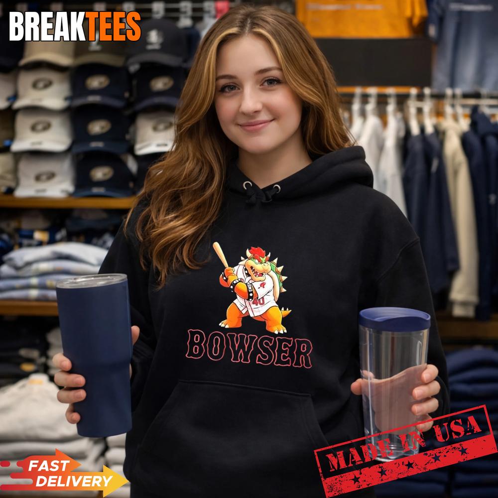 Bowser Caleb Durbin Boston Red Sox Baseball T-Shirt Bowser Caleb Durbin Boston Red Sox Baseball T-Shirt