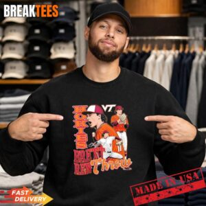 Brett Renfrow Virginia Tech Hokies Baseball Signature T-Shirt 3