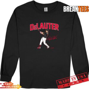 Chase DeLauter Slugger Swing Cleveland Baseball Shirt 2