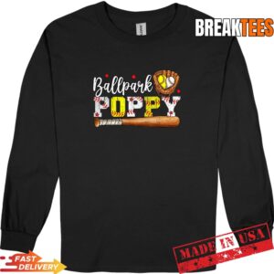 Cute Ballpark Poppy Softball Poppy Baseball Poppy Graphic T-Shirt 2