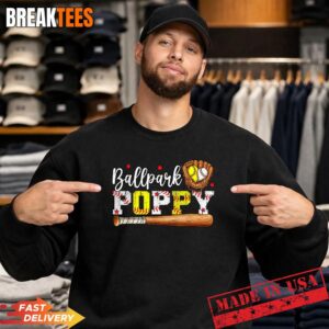 Cute Ballpark Poppy Softball Poppy Baseball Poppy Graphic T-Shirt 3