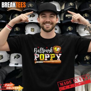 Cute Ballpark Poppy Softball Poppy Baseball Poppy Graphic T-Shirt