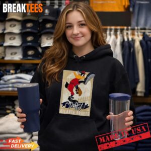 Daffy Duck Pitch Atlanta Braves Baseball Cartoon T-Shirt 1