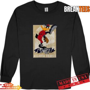 Daffy Duck Pitch Atlanta Braves Baseball Cartoon T-Shirt 2