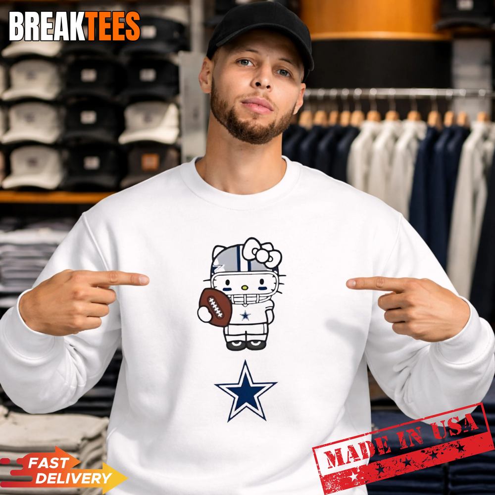 Dallas Cowboys Football x Hello Kitty Anime T-Shirt Dallas Cowboys Football x Hello Kitty Anime T-Shirt