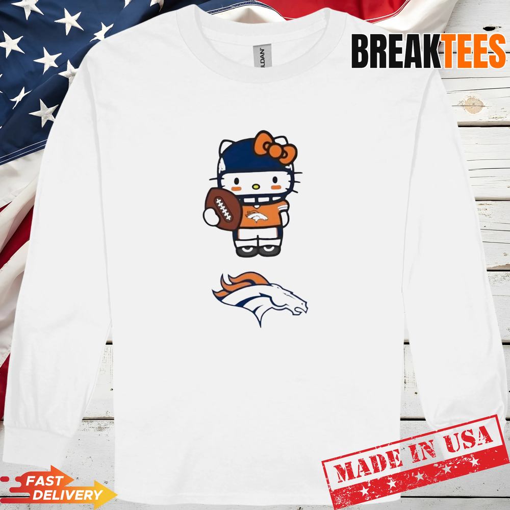 Denver Broncos Football x Hello Kitty Anime T-Shirt Denver Broncos Football x Hello Kitty Anime T-Shirt