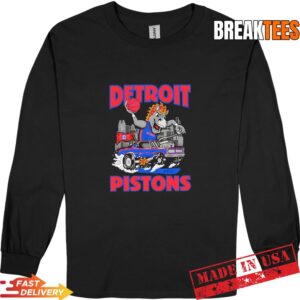 Detroit Pistons NBA cartoon Hooper Driving Car T-Shirt 2