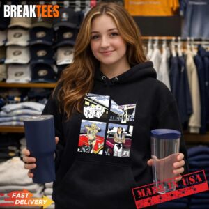 Dominik Mysterio and Liv Morgan WWE ripple junction 00s illustration graphic t-shirt 1